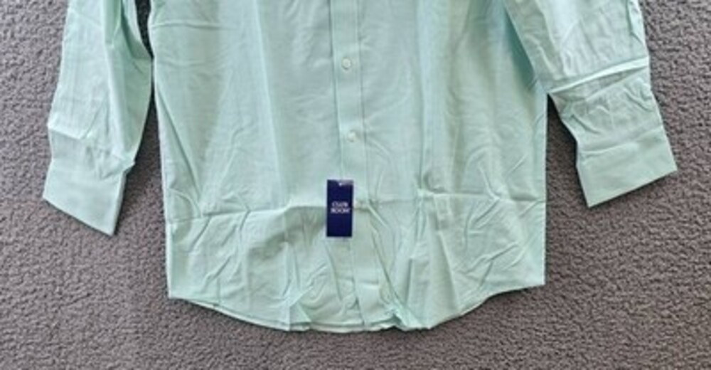 Club Room Button-Down Oxford Solid Dress Shirt Men's 16 32/33 Mint Long Sleeves - Picture 6 of 13